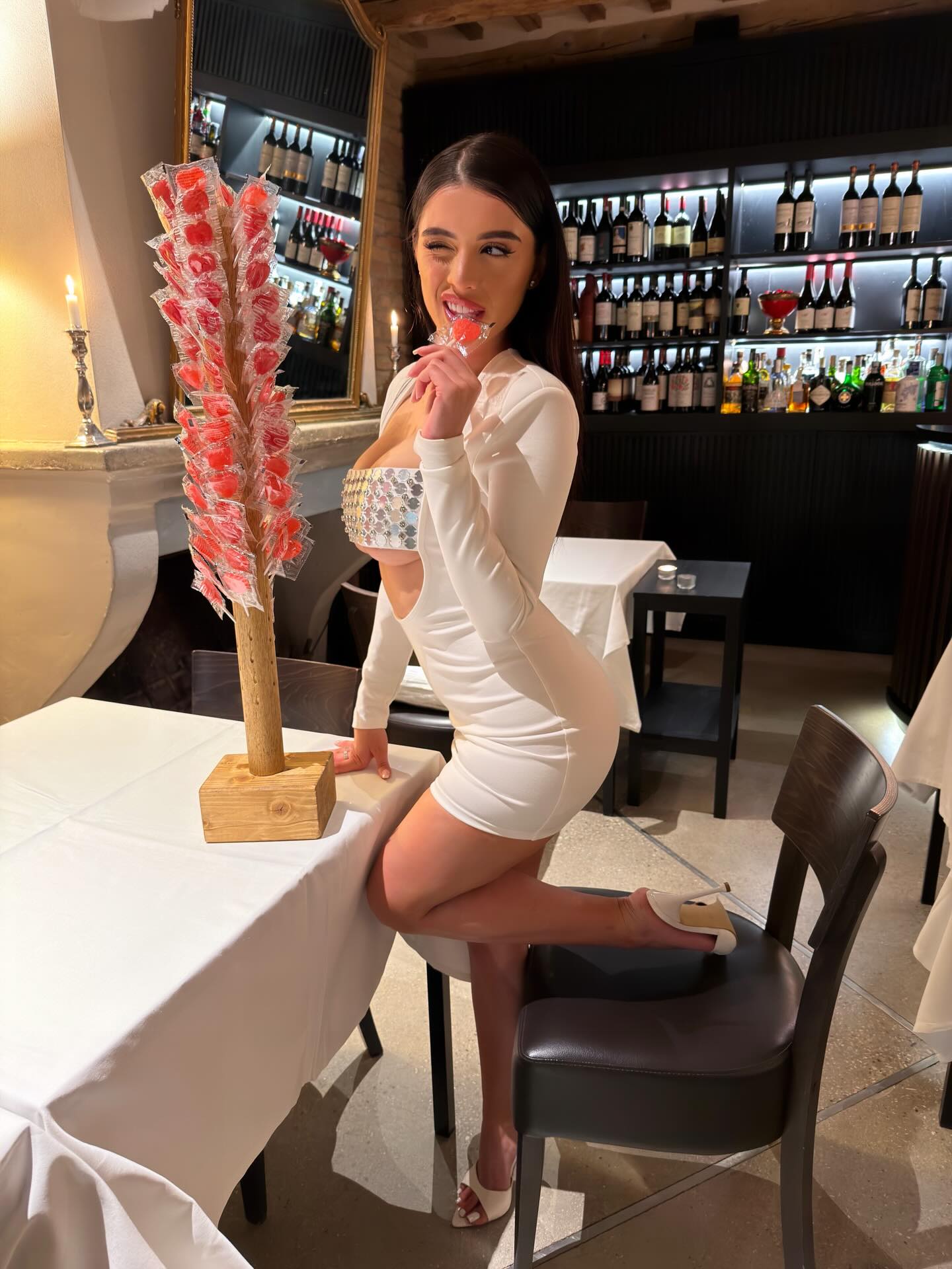 @FashionNova 
Harlee Embellished Mini Dress - White